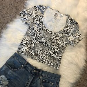 NWOT Nollie Cheetah Crop